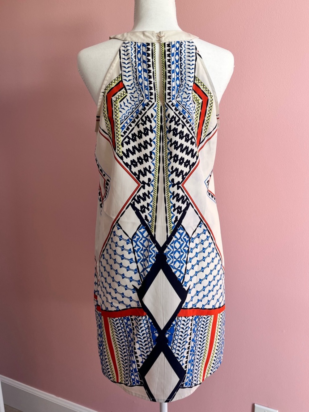 Venus Women Halter Geometric Dress Size Medium Summer Vacation Beach - Picture 3 of 5